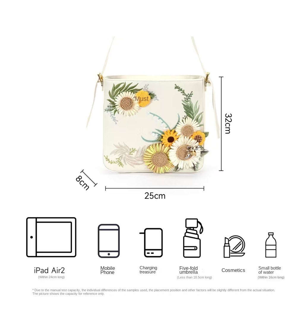 Sunflower Language - Designer Original Handmade Trendy Bags. Stylish and fashionable handbags that can be carried by hand, worn over the shoulder or crossbody. They are versatile and suitable for girl
