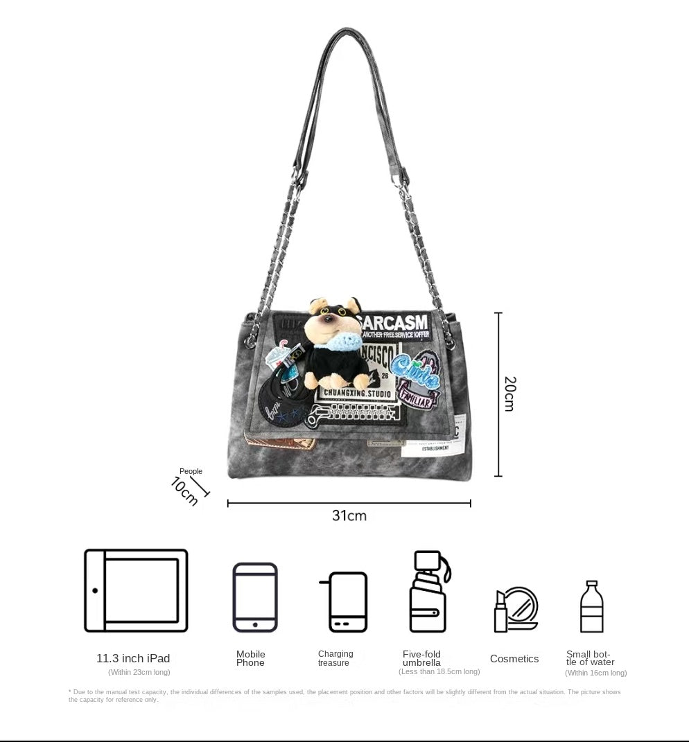 Designer's Original Trendy Handmade Bag (with a Pendant Gift) Stylish and Versatile Shoulder and Crossbody Bag
