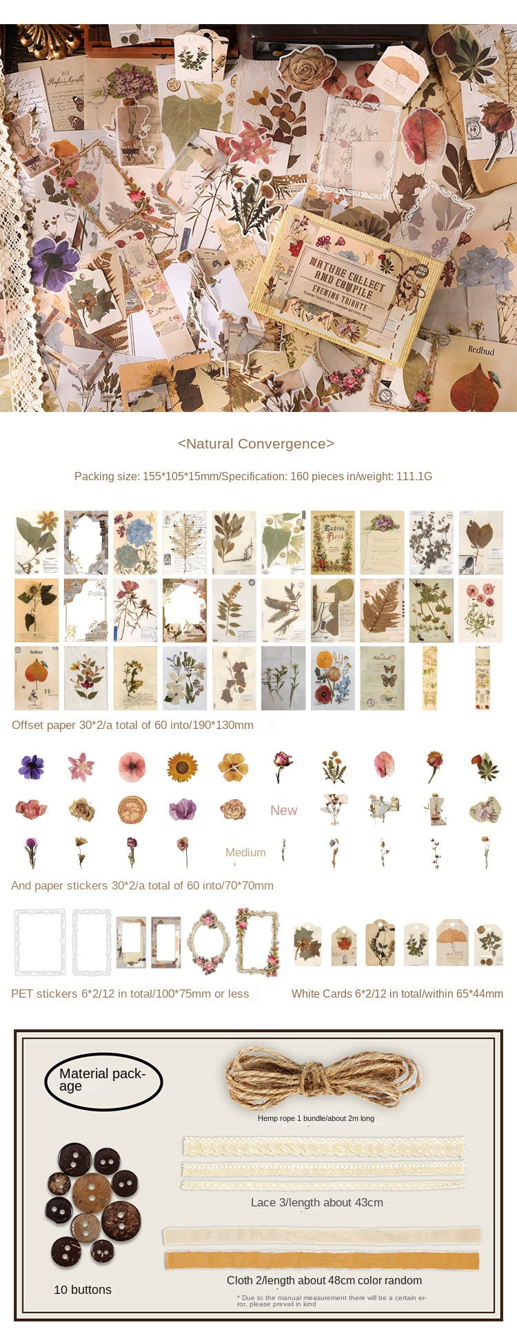 Dusk Ode Series American Retro Decorative Material Paper, DIY Handmade Journaling, Sticky Note, Collage Card, Non-adhesive Sticky Note Paper