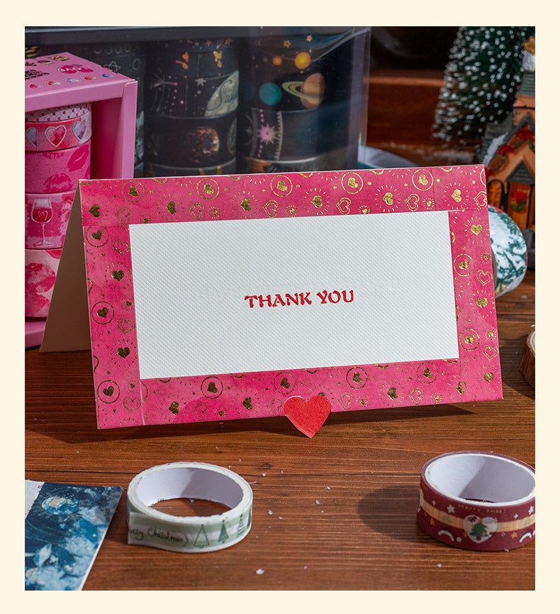 Boxed Washi Tape, Christmas-themed Tape, Valentine's Day-themed Tape, Starry Sky-themed Tape, Winter Love Song-themed Tape, DIY Gold Foil Stamping Tape