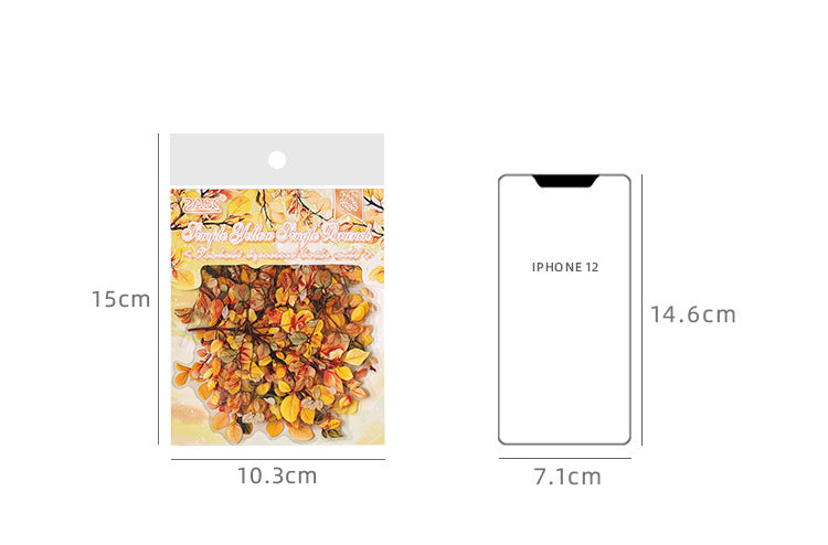 Chunyu Muye Transparent Waterproof PET Sticker Pack, DIY Decoration Stickers for Bullet Journals and Diaries, Cross-border Plant and Flower Stickers