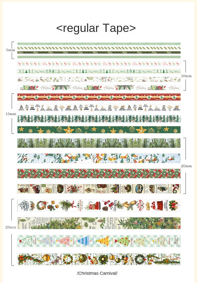 Boxed Washi Tape, Christmas-themed Tape, Valentine's Day-themed Tape, Starry Sky-themed Tape, Winter Love Song-themed Tape, DIY Gold Foil Stamping Tape