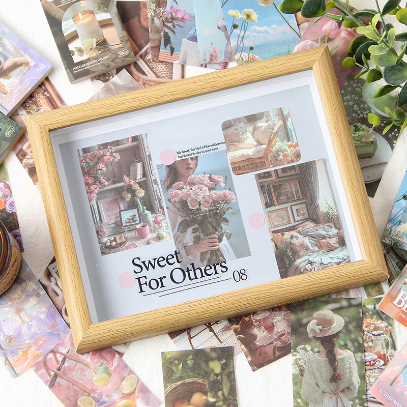 Retro-style Notepaper with Distinctive Taste and Layout Patterns. Non-adhesive Material Paper, Cross-border Handmade Journal and Diary Base Decoration Material, suitable for Dou Dou Ben (a kind of small handmade book).