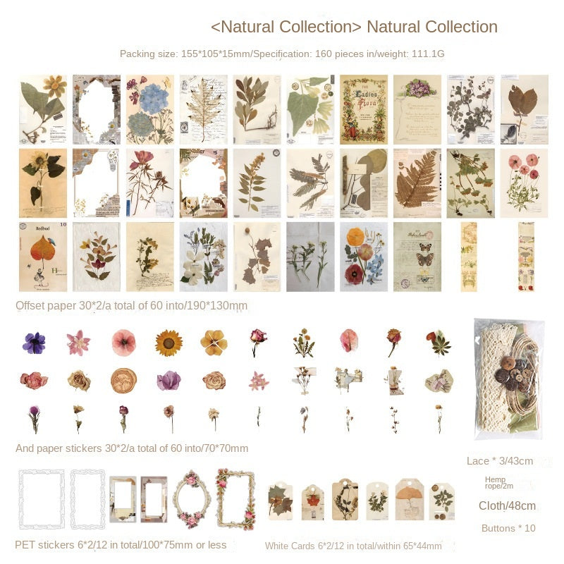 Dusk Ode Series American Retro Decorative Material Paper, DIY Handmade Journaling, Sticky Note, Collage Card, Non-adhesive Sticky Note Paper