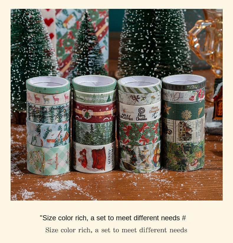 Boxed Washi Tape, Christmas-themed Tape, Valentine's Day-themed Tape, Starry Sky-themed Tape, Winter Love Song-themed Tape, DIY Gold Foil Stamping Tape